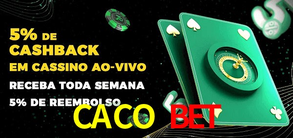 Promoções do cassino ao Vivo CACO BET